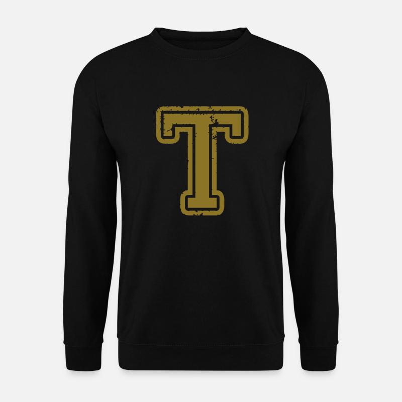 t - Buchstabe - Unisex Pullover - Schwarz