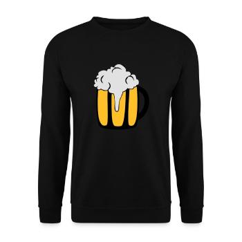 Bierglas - Unisex Pullover - Schwarz - Vorne - Alina (178cm) & Michal (187cm)