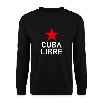Cuba Libre - Cuba - Fidel - Castro Ché - Havana - Unisex Sweatshirt - black - Front - Alina (178cm) & Michal (187cm)