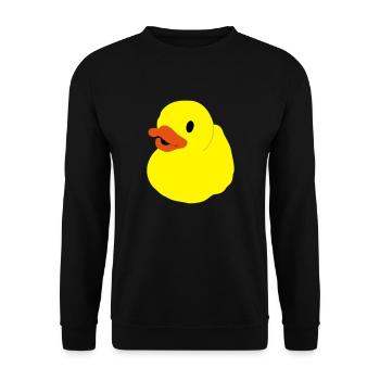 Ente, Quietscheente, Badeente, Popart Ente - Unisex Sweatshirt - black - Front - Alina (178cm) & Michal (187cm)