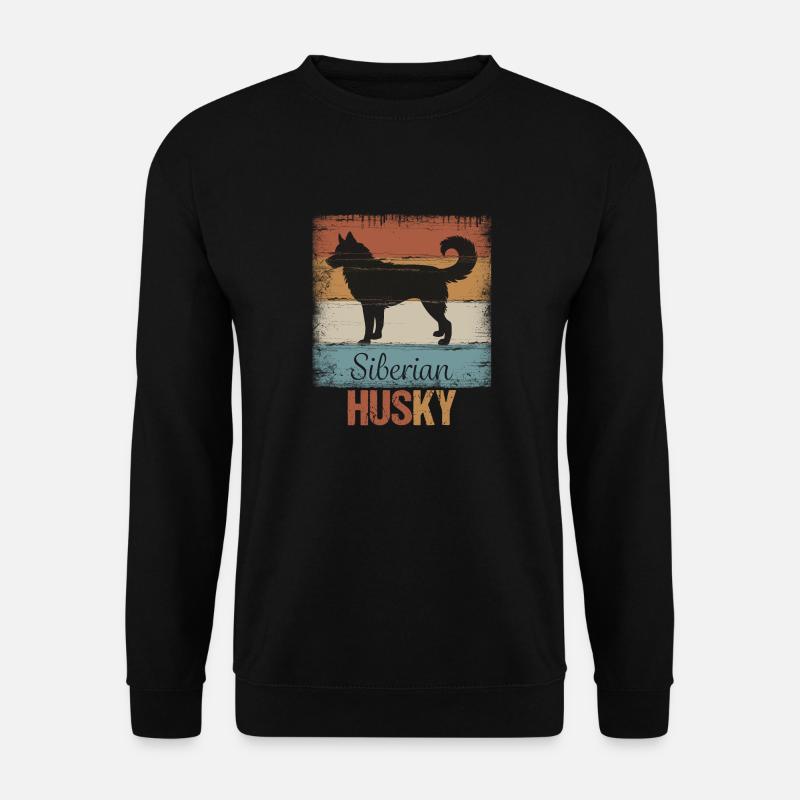 Siberian Husky Schlittenhund - Unisex Pullover - Schwarz
