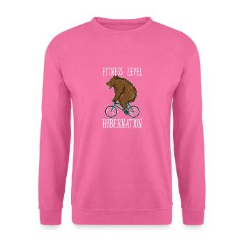 Bicycle bear cyclist hibernating - Unisex Sweatshirt - pink - Front