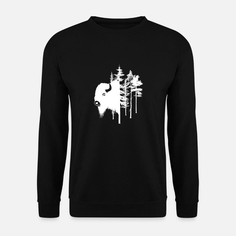 Żubr Podlasie, Zubr, Wisent, Bison, Bisons, Polska - Unisex Pullover - Schwarz