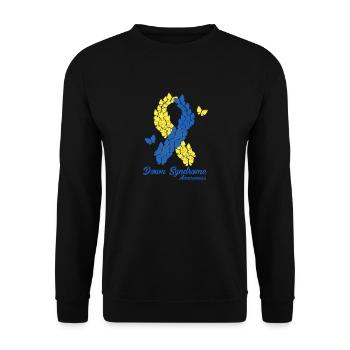 Sensibilisation au syndrome de Down - Sweat-shirt Unisexe - noir - Devant - Alina (178cm) & Michal (187cm)