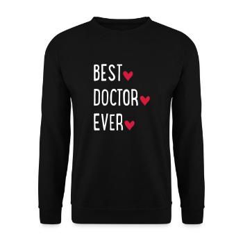 Arzt - Unisex Pullover - Schwarz - Vorne - Alina (178cm) & Michal (187cm)