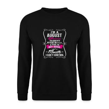 AUGUST WOMAN - Unisex Sweatshirt - black - Front - Alina (178cm) & Michal (187cm)