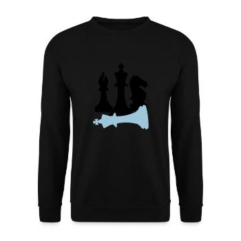 Chess, Checkmate - Unisex Sweatshirt - black - Front - Alina (178cm) & Michal (187cm)