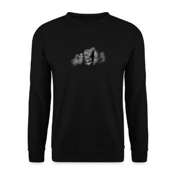 Father and Son Punch - Unisex Sweatshirt - black - Front - Alina (178cm) & Michal (187cm)