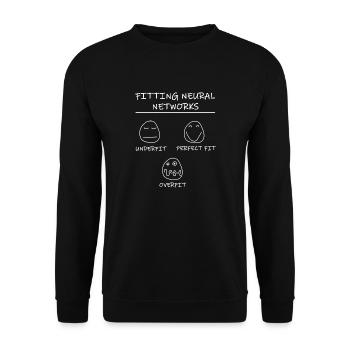 Datascience: Neural Networks Model Fitting (White) - Unisex Sweatshirt - black - Front - Alina (178cm) & Michal (187cm)