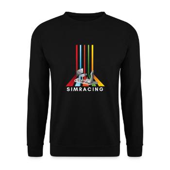 Simracer, Simracing, Cockpit, Wheelchair Gift - Unisex Sweatshirt - black - Front - Alina (178cm) & Michal (187cm)