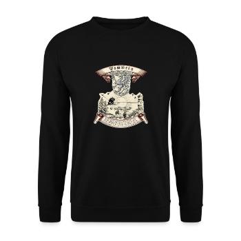 Pommern - Unisex Pullover - Schwarz - Vorne - Alina (178cm) & Michal (187cm)