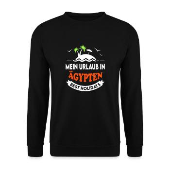Urlaub Ferien Reise ÄGYPTEN - Unisex Pullover - Schwarz - Vorne - Alina (178cm) & Michal (187cm)