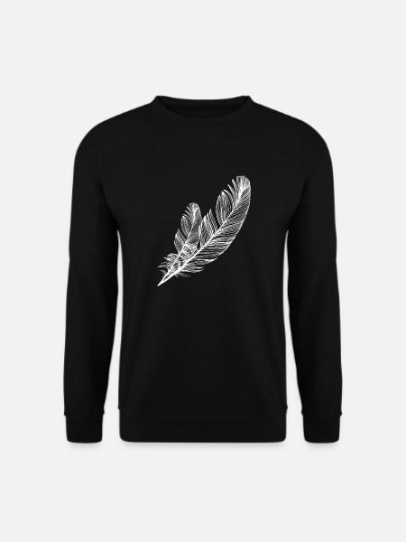 small and large feather - Unisex Sweatshirt - black