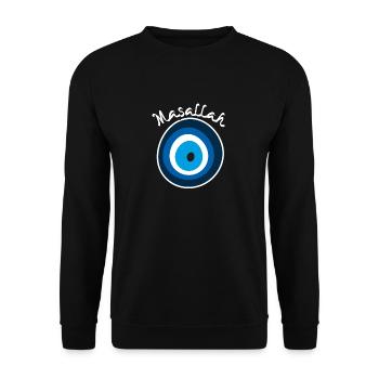 Masallah nazar, evil eye - Unisex Pullover - Schwarz - Vorne - Alina (178cm) & Michal (187cm)
