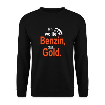 Tankrabatt Benzin Diesel Gold Benzinpreis - Unisex Pullover - Schwarz - Vorne - Alina (178cm) & Michal (187cm)
