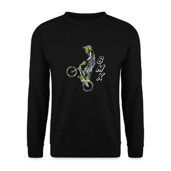 bmx race racing vtt motocross - Sweat-shirt Unisexe - noir - Devant - Alina (178cm) & Michal (187cm)