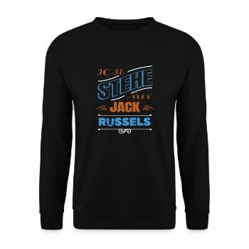 terrier geschenk pfote bullterrier schäferhund - Unisex Pullover - Schwarz - Vorne - Alina (178cm) & Michal (187cm)