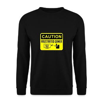 Frustrated Gamer deposit, gift voucher for Gamers - Unisex Sweatshirt - black - Front - Alina (178cm) & Michal (187cm)