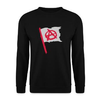 Logo du symbole de l'anarchie du drapeau - Sweat-shirt Unisexe - noir - Devant - Alina (178cm) & Michal (187cm)