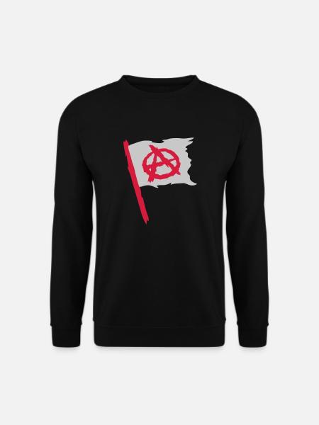 Flag anarchy symbol logo - Unisex Sweatshirt - black