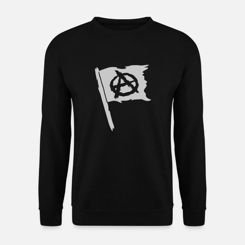 Logo flag anarchy symbol - Unisex Sweatshirt - black