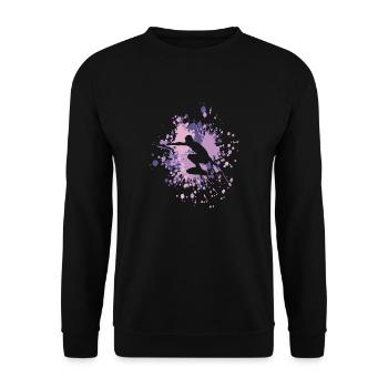 Grand Surfer Color Splash - Sweat-shirt Unisexe - noir - Devant - Alina (178cm) & Michal (187cm)