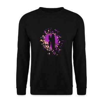 Surfer Girl Color Splash - Sweat-shirt Unisexe - noir - Devant - Alina (178cm) & Michal (187cm)