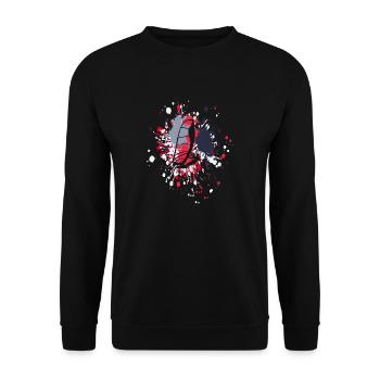 Windsurfing Color Splash - Unisex Sweatshirt - black - Front - Alina (178cm) & Michal (187cm)