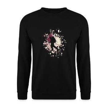 Randonnée Mountain Color Splash - Sweat-shirt Unisexe - noir - Devant - Alina (178cm) & Michal (187cm)