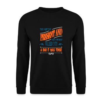 funny sayings gift idea sayings reading geek bday - Unisex Sweatshirt - black - Front - Alina (178cm) & Michal (187cm)