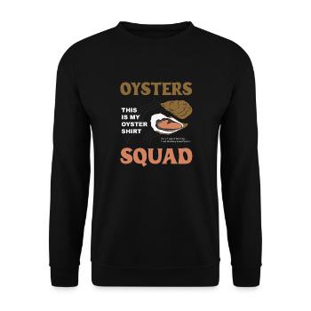 Oysters Squad Seafood Chef Nature Océan - Sweat-shirt Unisexe - noir - Devant - Alina (178cm) & Michal (187cm)