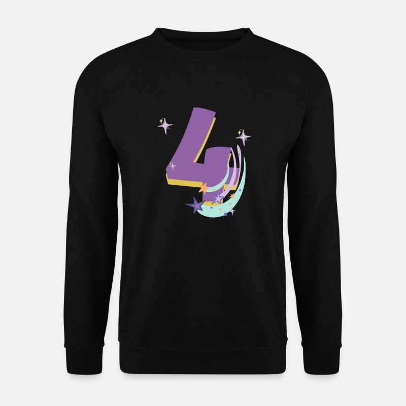 4e anniversaire (Cadeau de 4 ans) - Sweat-shirt Unisexe - noir