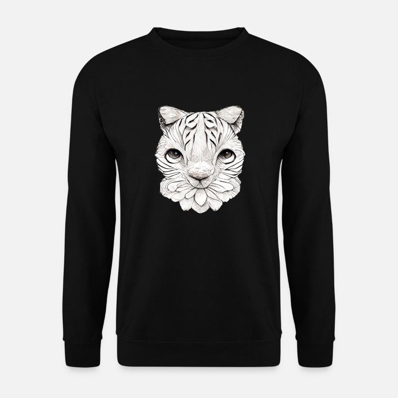 Kleine Katze im Comic Style - Unisex Pullover - Schwarz