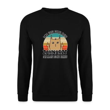 Zahnarzt - Unisex Pullover - Schwarz - Vorne - Alina (178cm) & Michal (187cm)