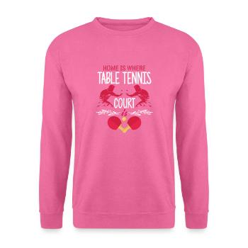 Tennis de table anatiker, tennis de table fou - Sweat-shirt Unisexe - rose - Devant