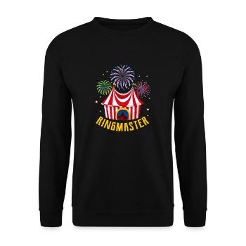 Ringmaster – Circus Enthusiast Ringleader - Unisex Sweatshirt - black - Front - Alina (178cm) & Michal (187cm)