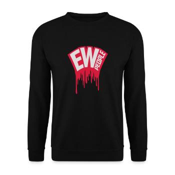 ew people lustiges Zitat - Unisex Pullover - Schwarz - Vorne - Alina (178cm) & Michal (187cm)