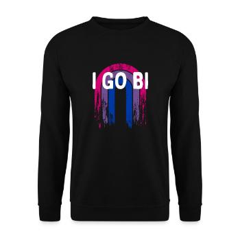 Je deviens bisexuel LGBTQ Bi Pride LGBT Dictons LGBT - Sweat-shirt Unisexe - noir - Devant - Alina (178cm) & Michal (187cm)