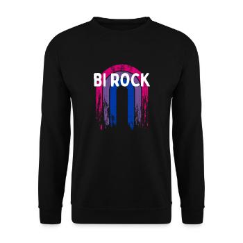 Bi Rock Bisexuel LGBTQ Bi Pride LGBT Lesbienne Gay - Sweat-shirt Unisexe - noir - Devant - Alina (178cm) & Michal (187cm)