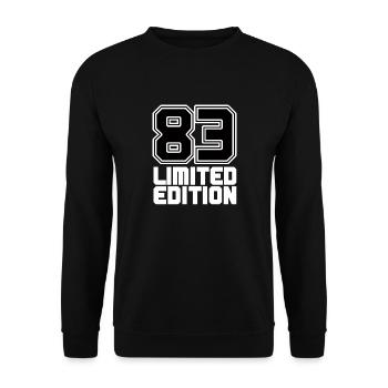 83 Limited Edition - 40 Jahre - Unisex Pullover - Schwarz - Vorne - Alina (178cm) & Michal (187cm)