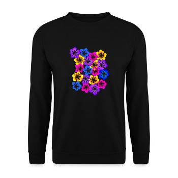 Flower carpet - Unisex Sweatshirt - black - Front - Alina (178cm) & Michal (187cm)