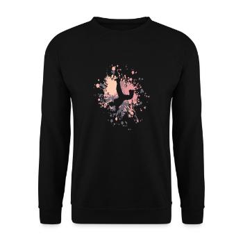 Éclaboussure de couleur de breakdance - Sweat-shirt Unisexe - noir - Devant - Alina (178cm) & Michal (187cm)