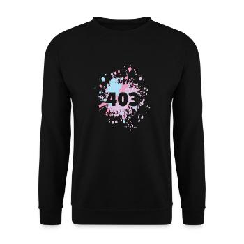 Status Mood Restful 403 Forbidden Color Splash - Unisex Pullover - Schwarz - Vorne - Alina (178cm) & Michal (187cm)