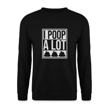 I poop a lot - Unisex Sweatshirt - black - Front - Alina (178cm) & Michal (187cm)