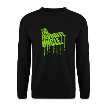 at The Favorite Uncle - Unisex Sweatshirt - black - Front - Alina (178cm) & Michal (187cm)