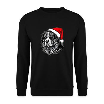 Weihnachten Hund süß lustig Hunde Tier Welpe 15 - Unisex Pullover - Schwarz - Vorne - Alina (178cm) & Michal (187cm)