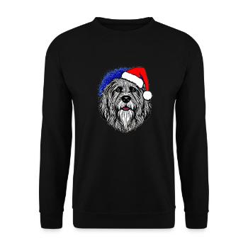 Weihnachten Hund süß lustig Hunde Tier Welpe 9 - Unisex Pullover - Schwarz - Vorne - Alina (178cm) & Michal (187cm)