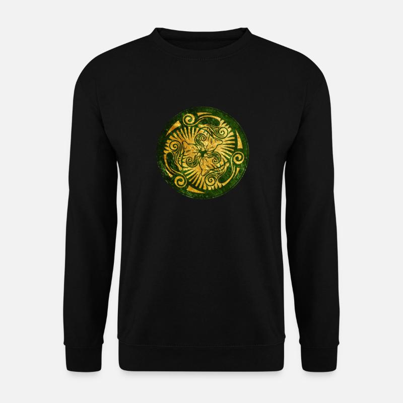 Chatons endormis, vert et or - Sweat-shirt Unisexe - noir