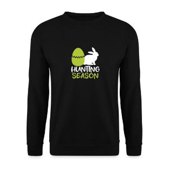 Joyeux lapin de Pâques drôle de jour de Pâques - Sweat-shirt Unisexe - noir - Devant - Alina (178cm) & Michal (187cm)