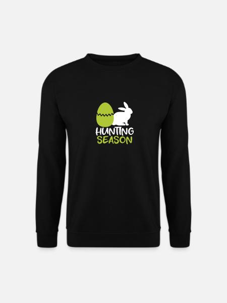 Frohe Ostern Kaninchen Lustiger Ostertag - Unisex Pullover - Schwarz